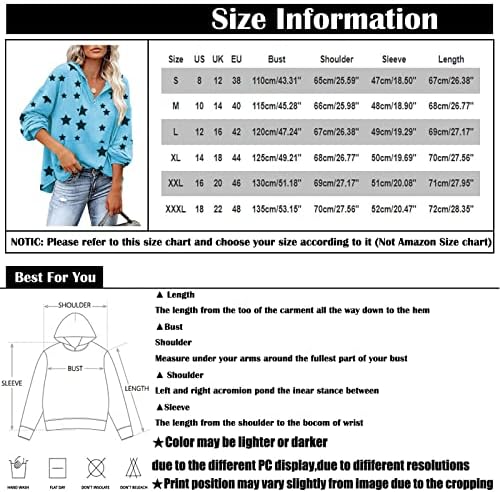 Дамски Модни и Ежедневни Тениска TREBIN с дълъг ръкав и принтом, Дамски Пуловер с качулка Тениска