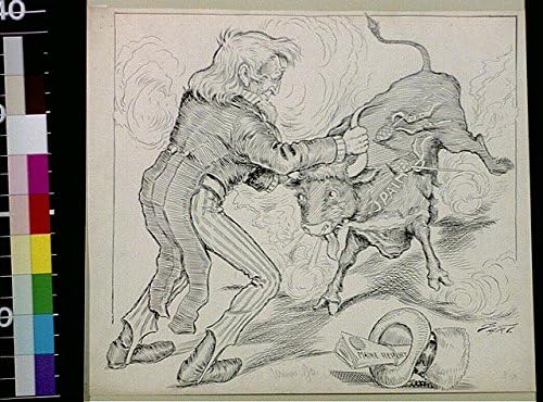Исторически находки Снимка: Време е да вземат бика за рогата,Война 1898 г., на Чичо Сам, Испания, Куба, Вартоломей