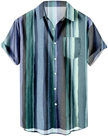 2023 Нови Мъжки Шарени Летни Хавайски Ризи Редовен Намаляване с Къс ръкав копчета, Топли Пухкави Чехли
