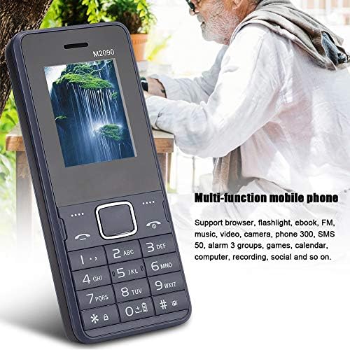 ASHATA M2090 2G Телефон, Старши мобилен телефон, 1,7-инчов екран, 3000 mah, Двоен карти, Двоен режим на готовност,