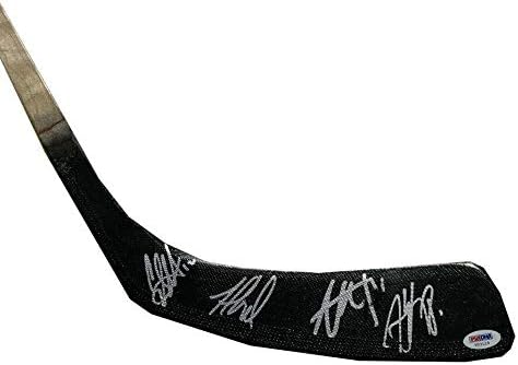 Братя Staal, Ерик, Джордан, Марк и Джаред, Подписано в пълен размер стика PSA/DNA LOA COA - Стик за хокей в НХЛ